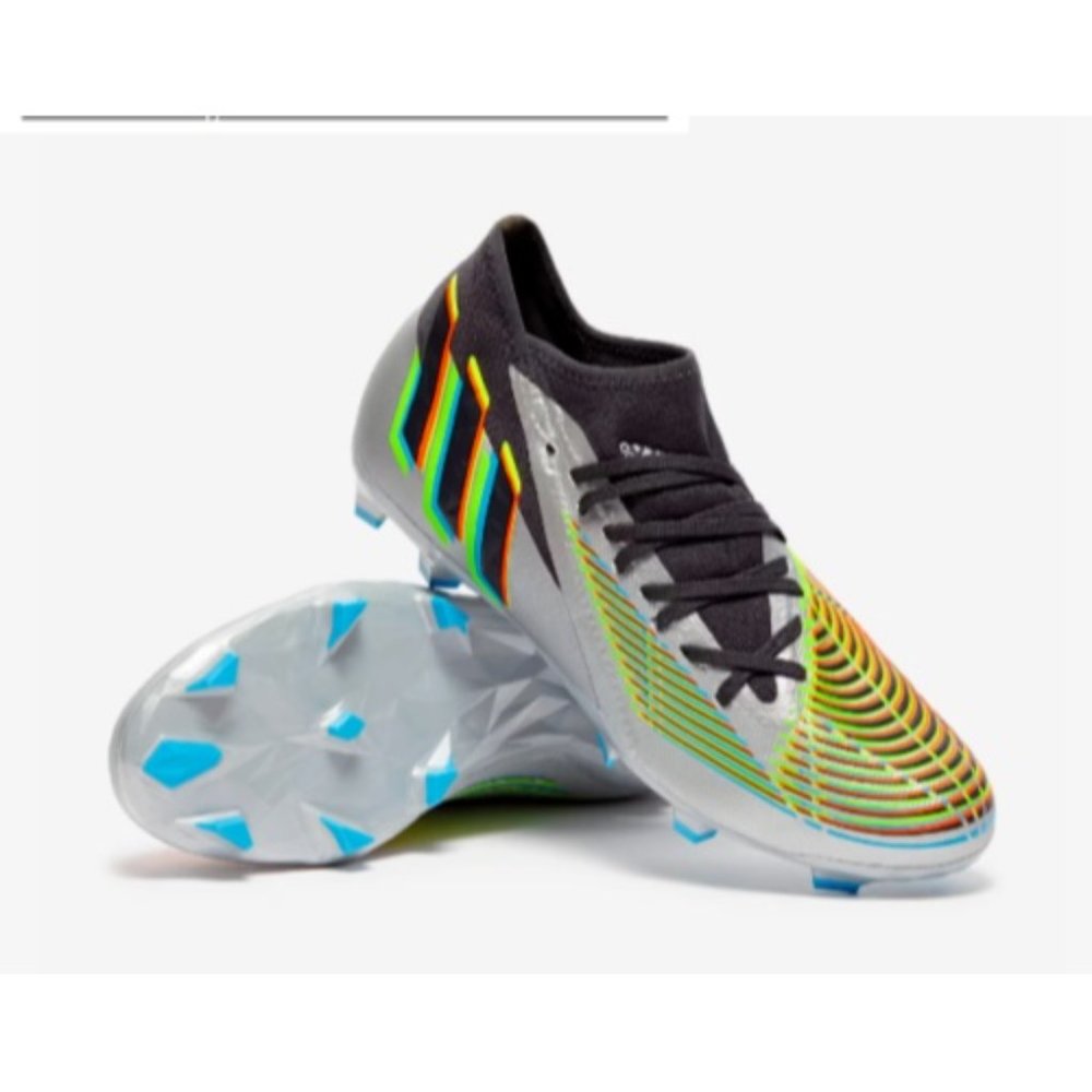 Adidas Predator Edge.3 FG Silver Soccer Cleats HR1524 Men’s Size 9 New